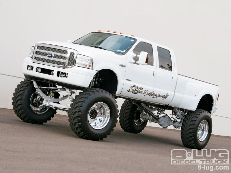 White Lifted Pickup Truck — Neutral, Photograph