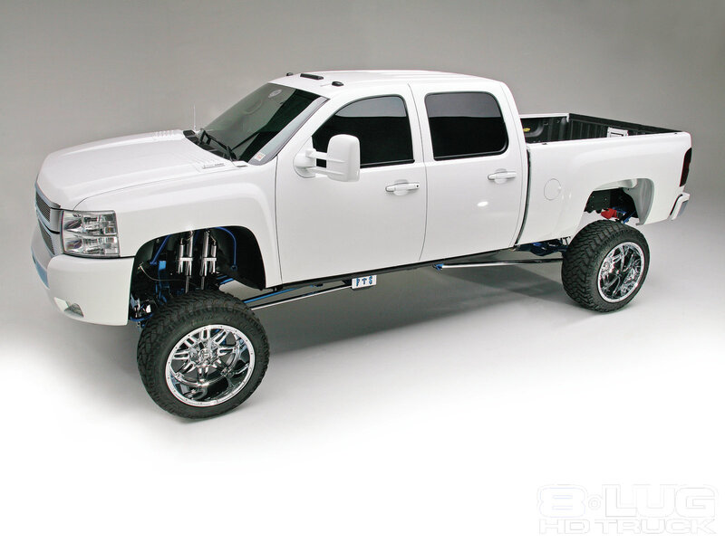 White Lifted Pickup Truck — Neutral