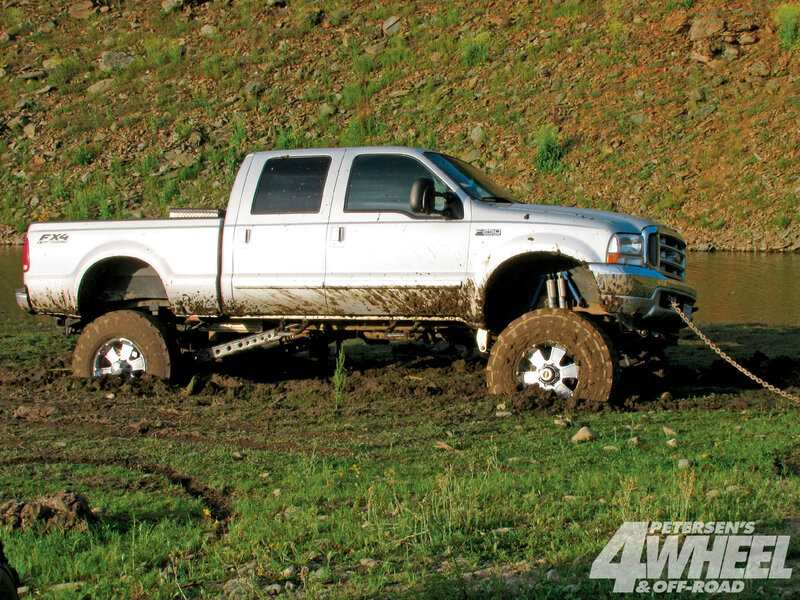 White Lifted Truck — Outdoor