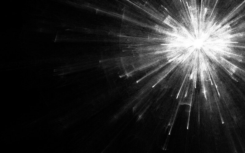 White Light Burst — Black, Dramatic