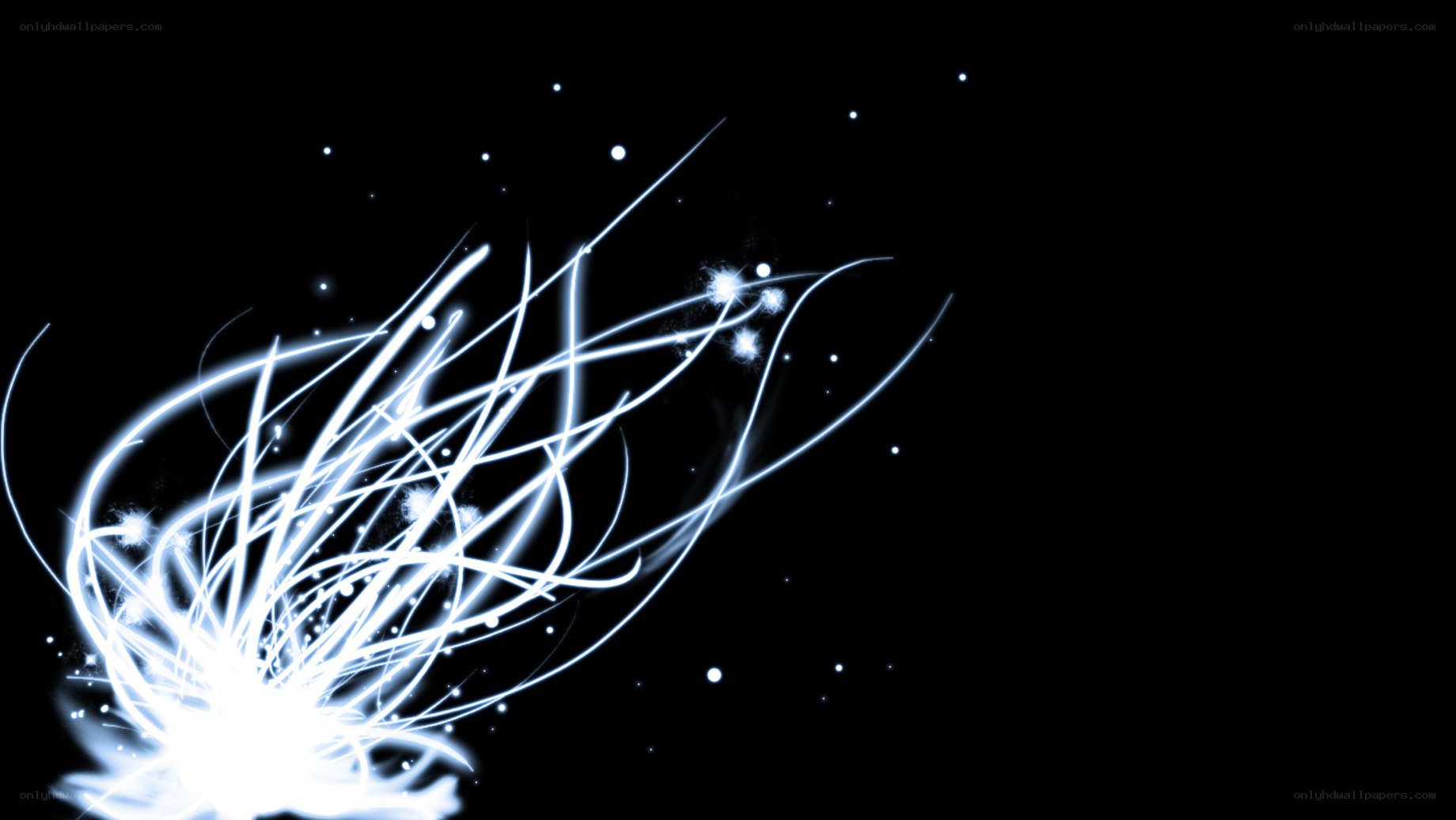 white light burst on black