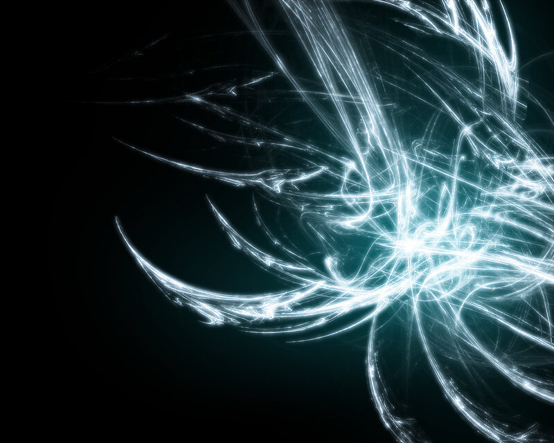 White Light Fractal Pattern — Black, Dramatic
