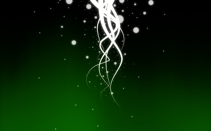 white light swirl on green