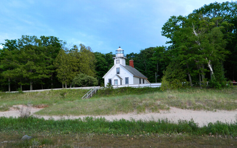 White Lighthouse Building — Green