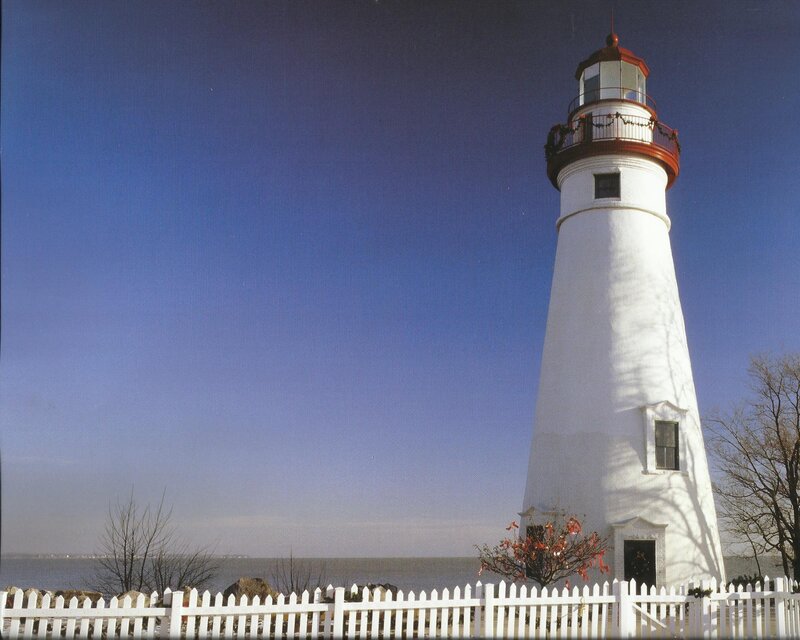 White Lighthouse by Water — Serene