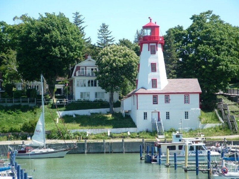 White Lighthouse by Water