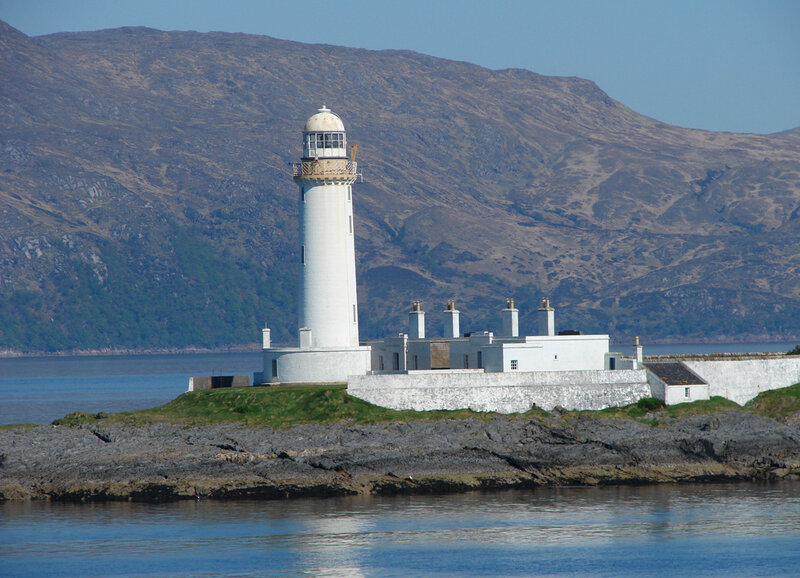 White Lighthouse on Island