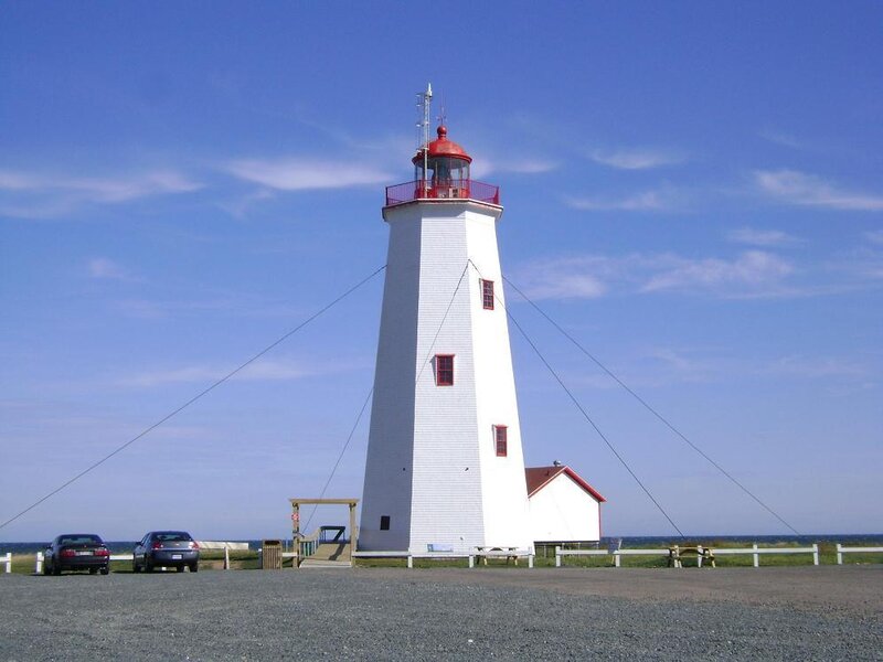 White lighthouse with red top