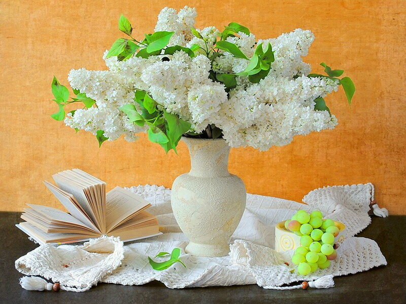 White Lilac Bouquet — Serene, Spring, Photograph, Book