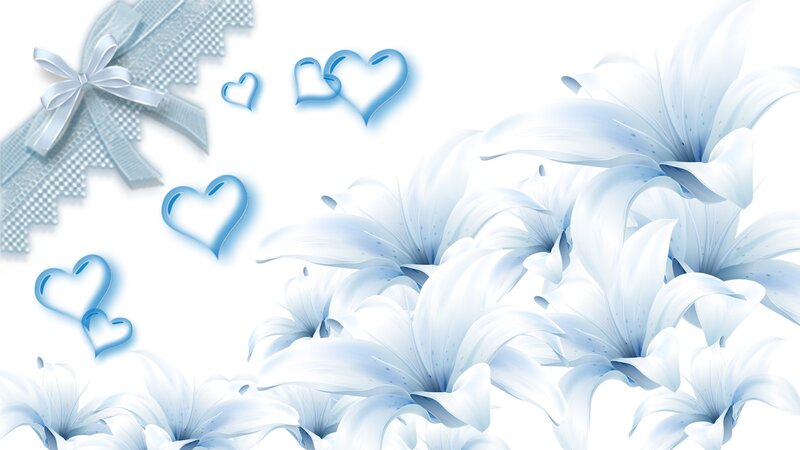 White Lilies and Hearts