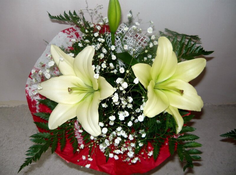 White Lilies Bouquet — Calm, Photograph