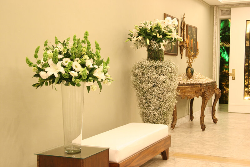White Lilies in Vases