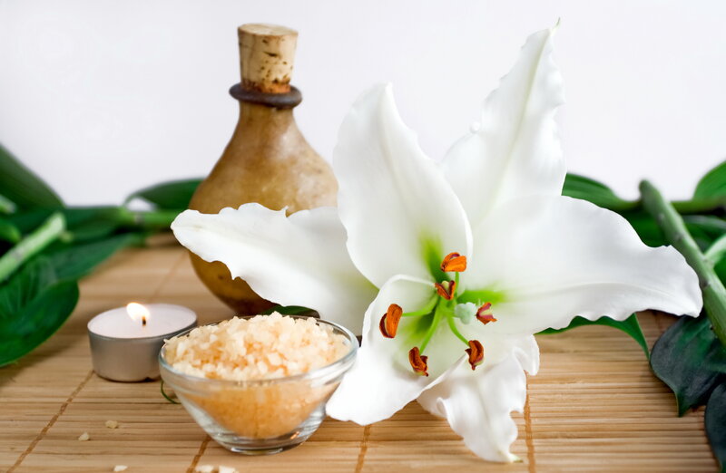 White Lily Flower — Serene, Photograph, Candle