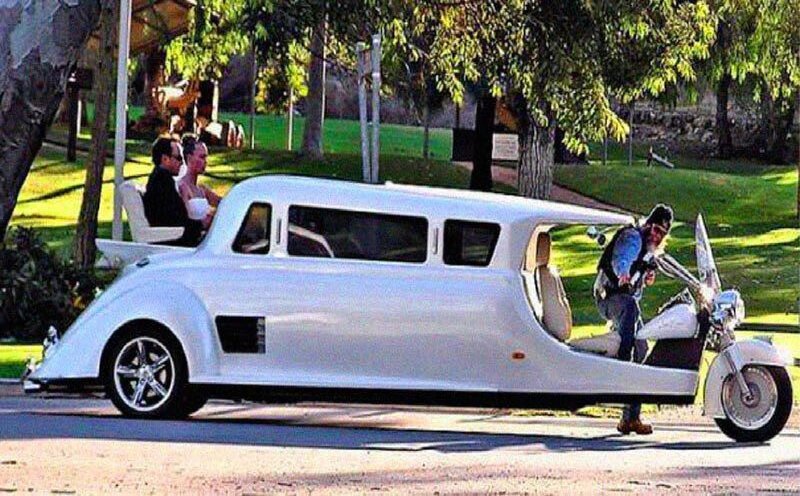White Limo-motorcycle