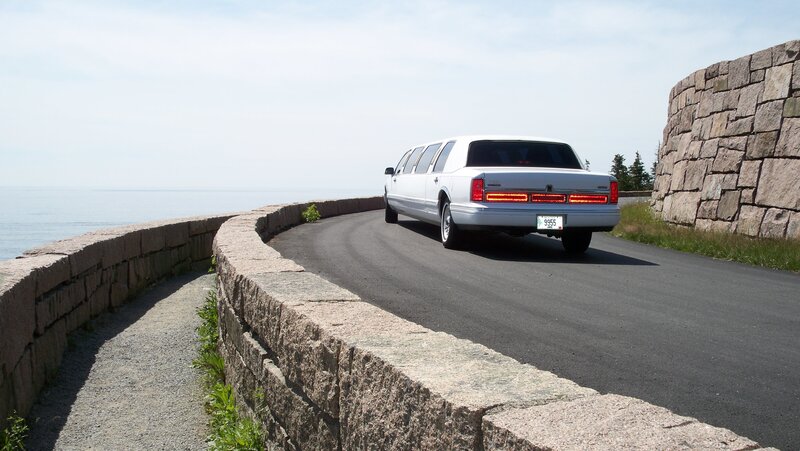 White Limousine on Road