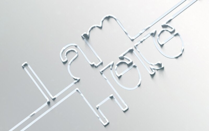 white line art of the word love