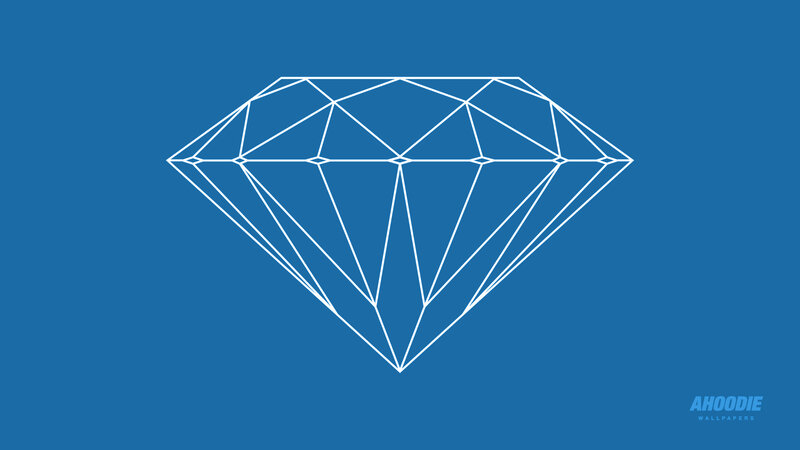 White Line Drawing of a Diamond