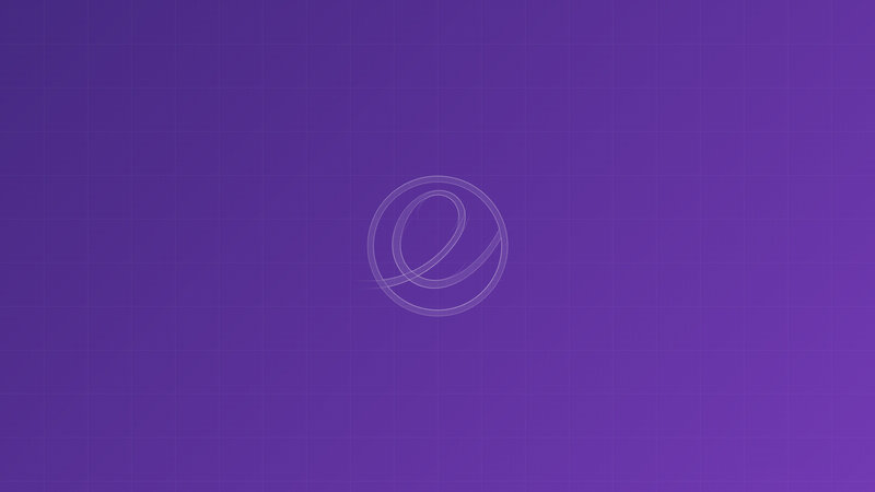 White Line Logo on Purple