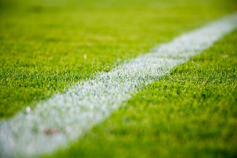 White Line on Grass Field