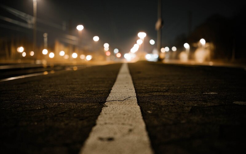 White Line on Road
