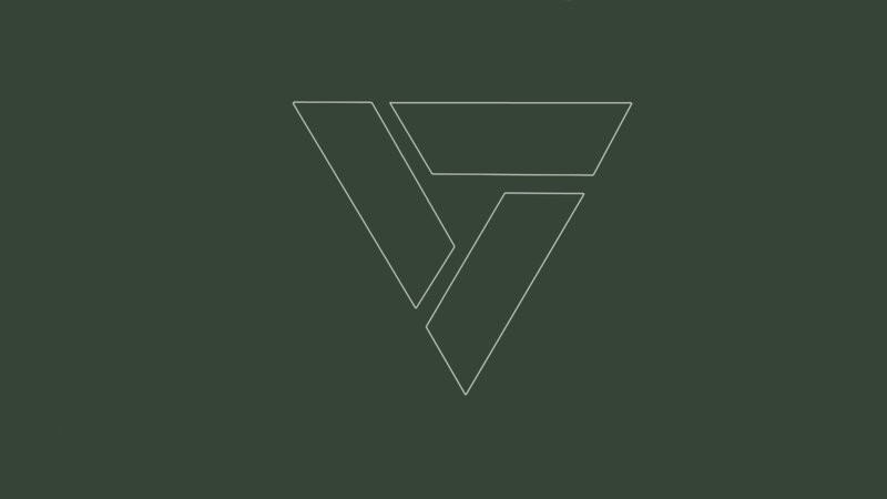 White Line Triangle Logo