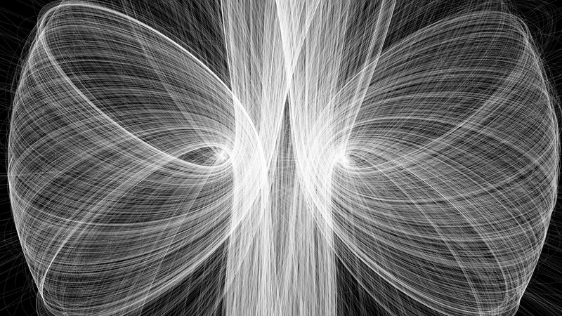 White Lines on Black Background — Dynamic