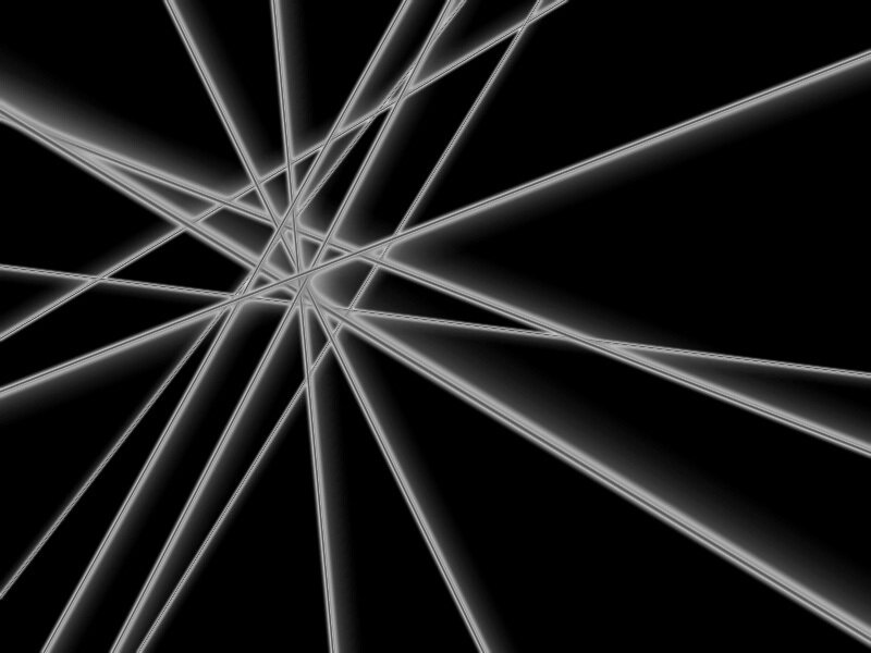 White Lines on Black Background — Minimalist, Abstract