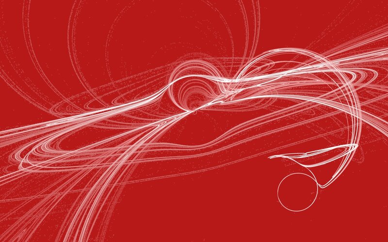White Lines on Red Background — Dynamic