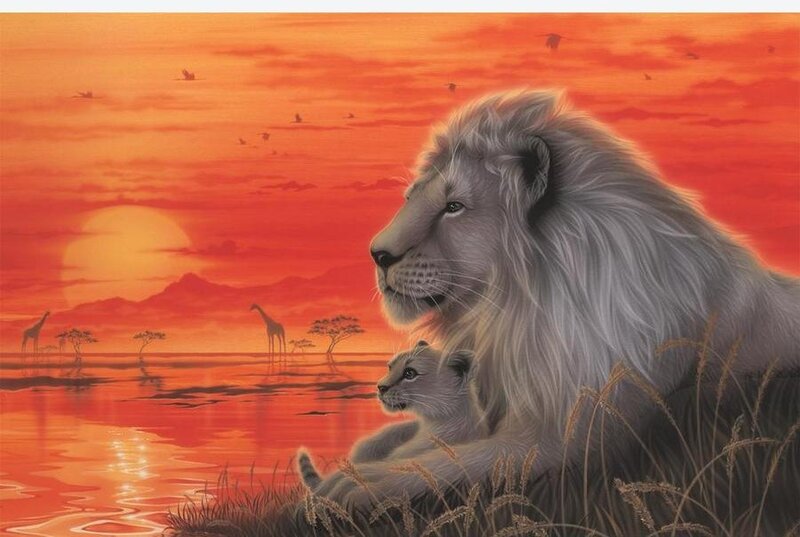 White Lion and Cub