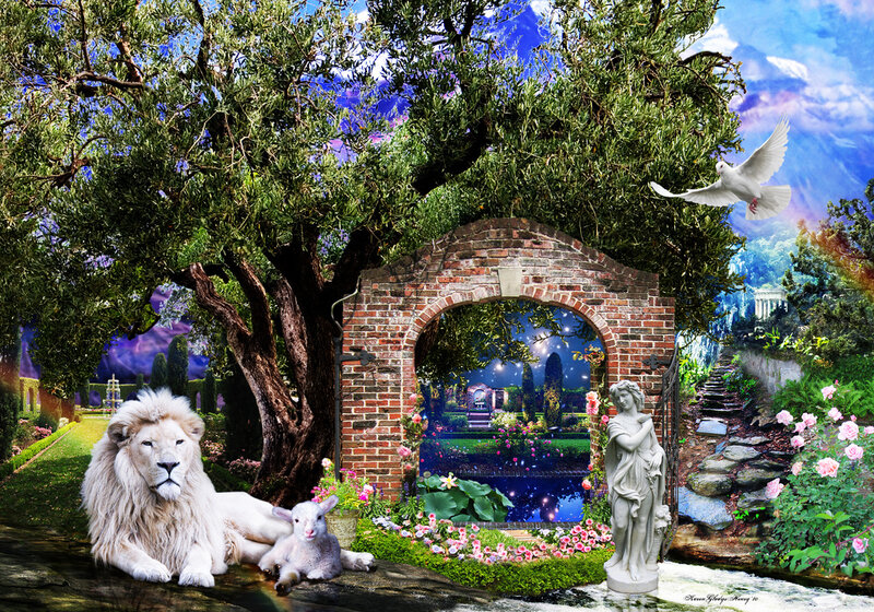 White Lion and Lamb