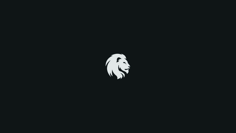 White Lion Head — Black