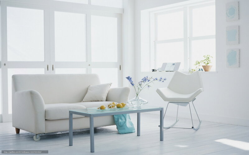 White Living Room Interior — Serene