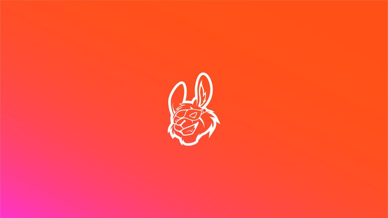 White Llama Head Logo