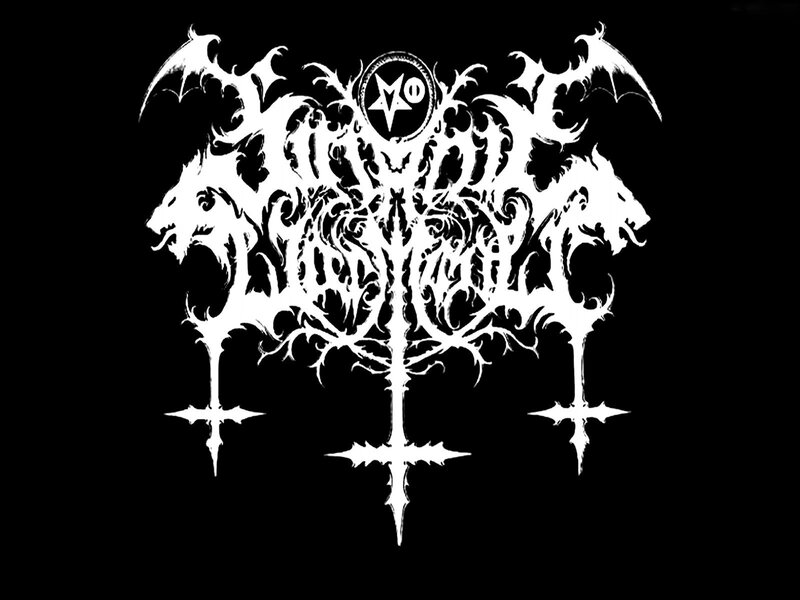 White Logo on Black Background — Dark, Illustration