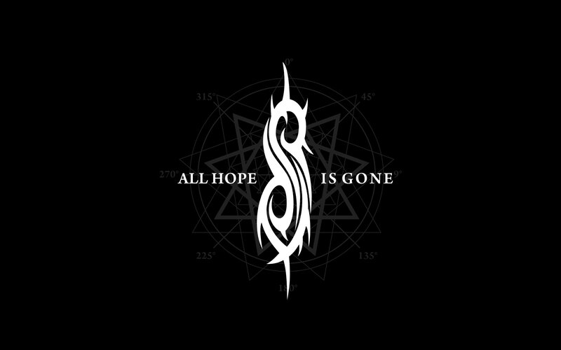 White Logo on Black — Dark, Ominous