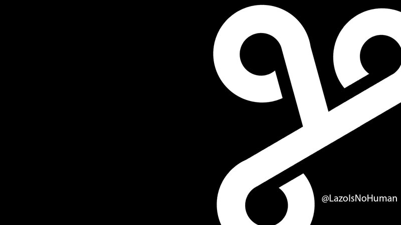 White Logo on Black — Minimalist, Vector Art, @lazolsnohuman