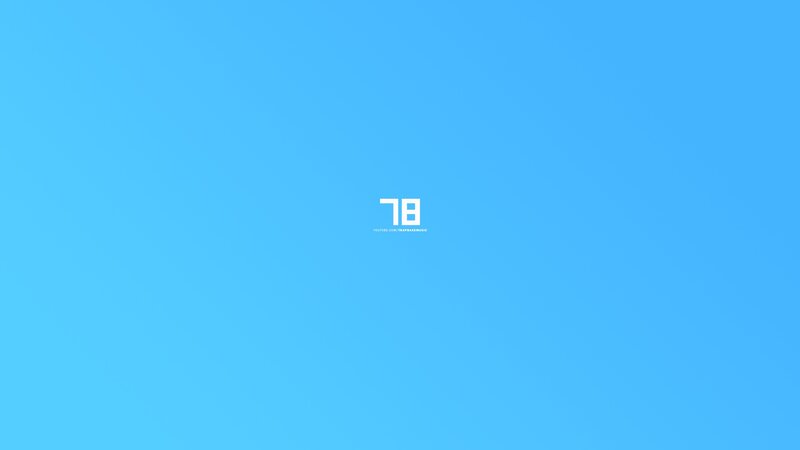 White Logo on Blue Background