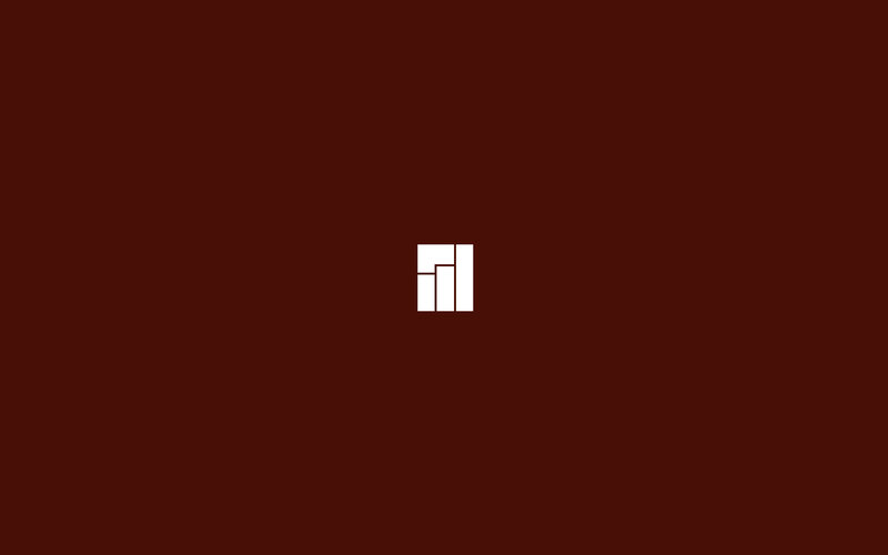 White Logo on Brown
