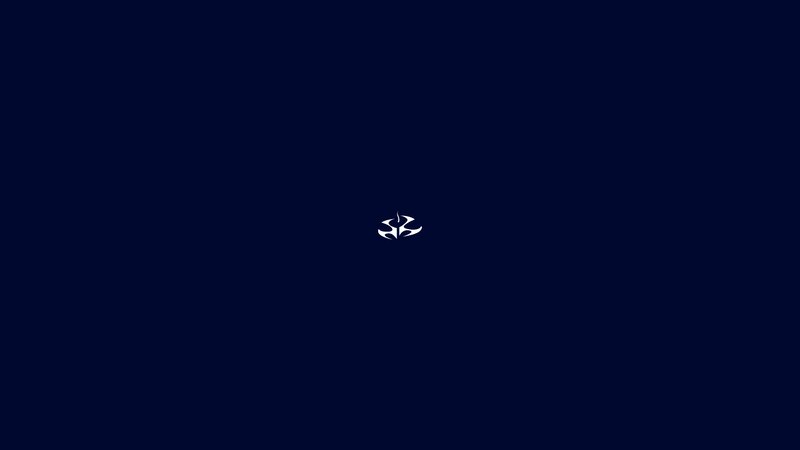 White Logo on Dark Blue