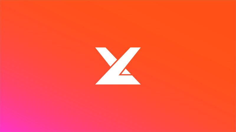 White Logo on Gradient — Orange