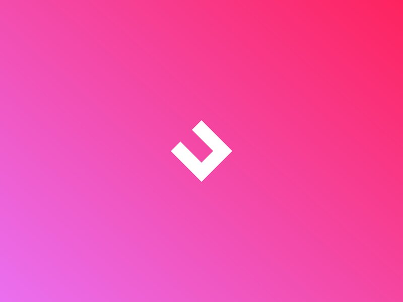 White Logo on Gradient — Pink