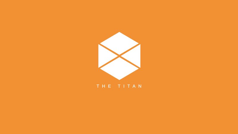 White Logo on Orange — Minimalist