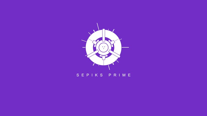White Logo on Purple — Minimalist, Vector Art