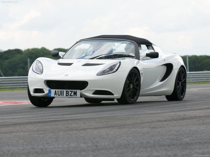 White Lotus Elise on a racetrack