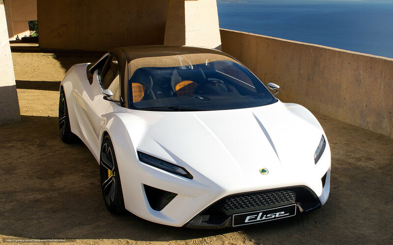 White Lotus Elise sports car