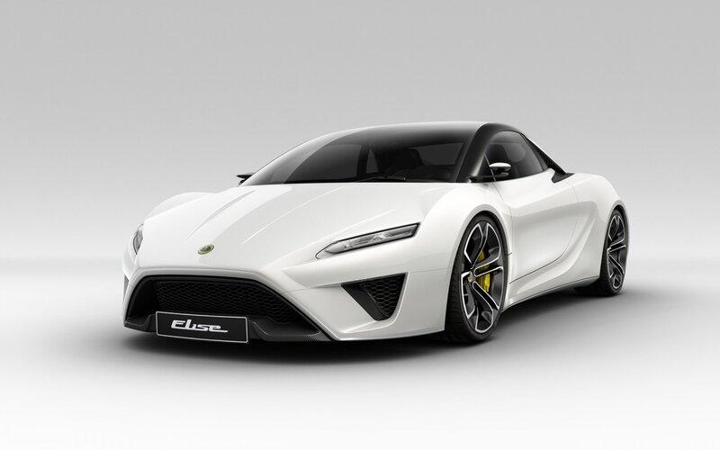 White Lotus Elise sports car