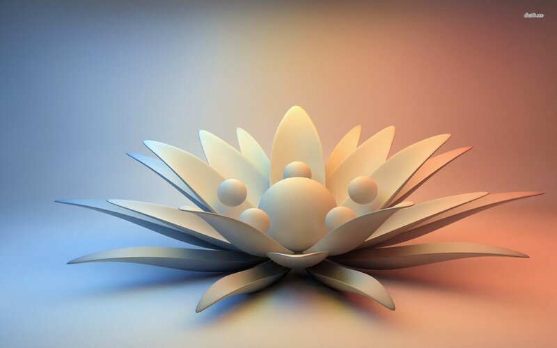 White Lotus Flower — Serene, 3d Render