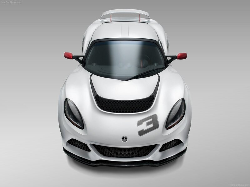 white lotus sports car front view