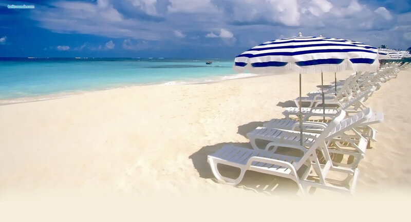 White Lounge Chairs — Blue