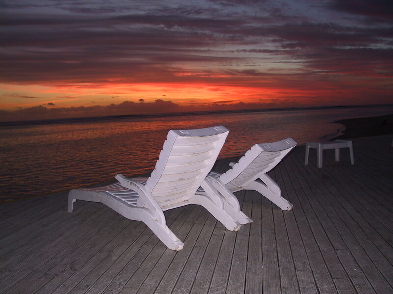 White Lounge Chairs — Orange